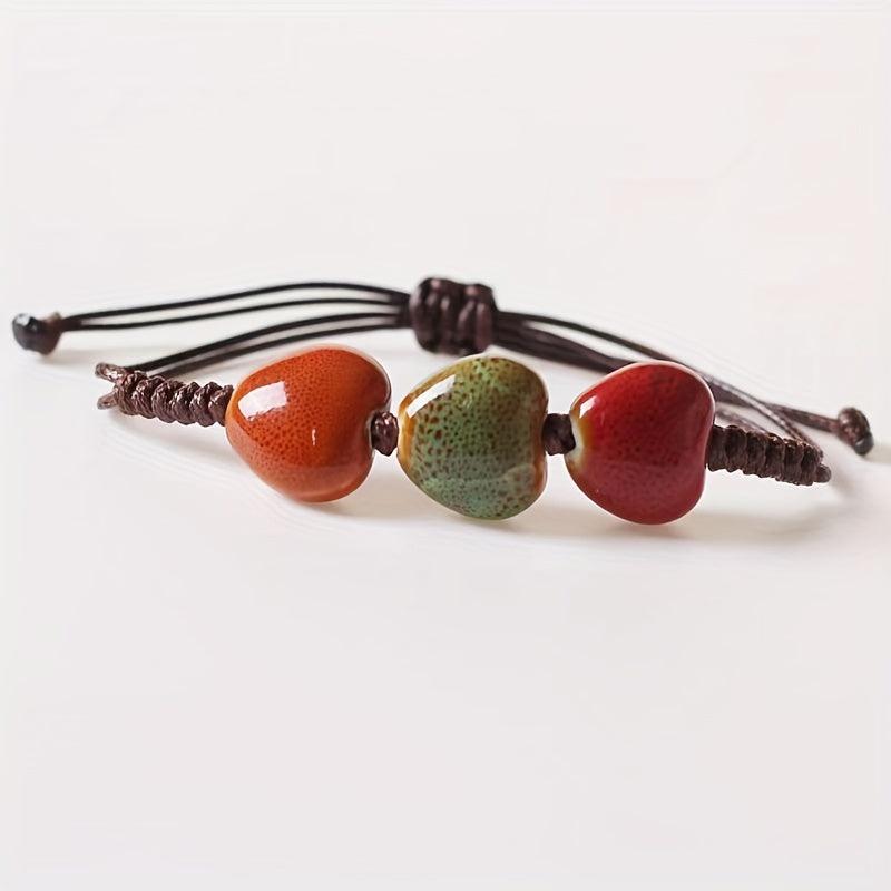 Ethnic Retro Love Ceramic Bracelet
