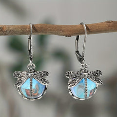 Retro Dragonfly Crystal Earrings Charm Women's Jewelry