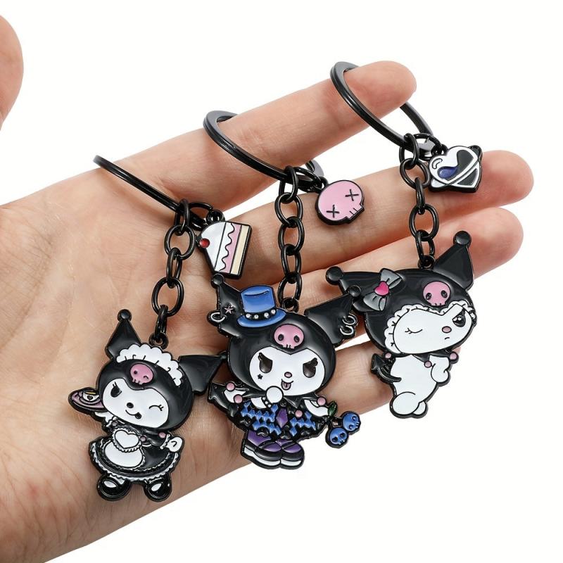 Anime Girl Keychain Metal Pendant Ladies Key Ring Gift