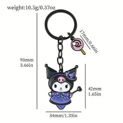 Anime Girl Keychain Metal Pendant Ladies Key Ring Gift