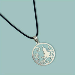 Casual Sports Style Stainless Steel Pendant Leather Necklace