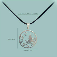 Casual Sports Style Stainless Steel Pendant Leather Necklace