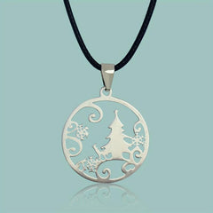 Casual Sports Style Stainless Steel Pendant Leather Necklace