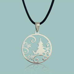 Casual Sports Style Stainless Steel Pendant Leather Necklace