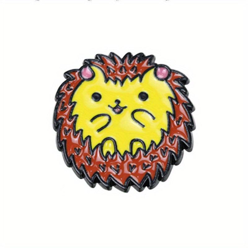 Animal Brooch Lapel Pin 1pc Cartoon Alpaca Lion Turtle Sheep Gift Boys & Girls