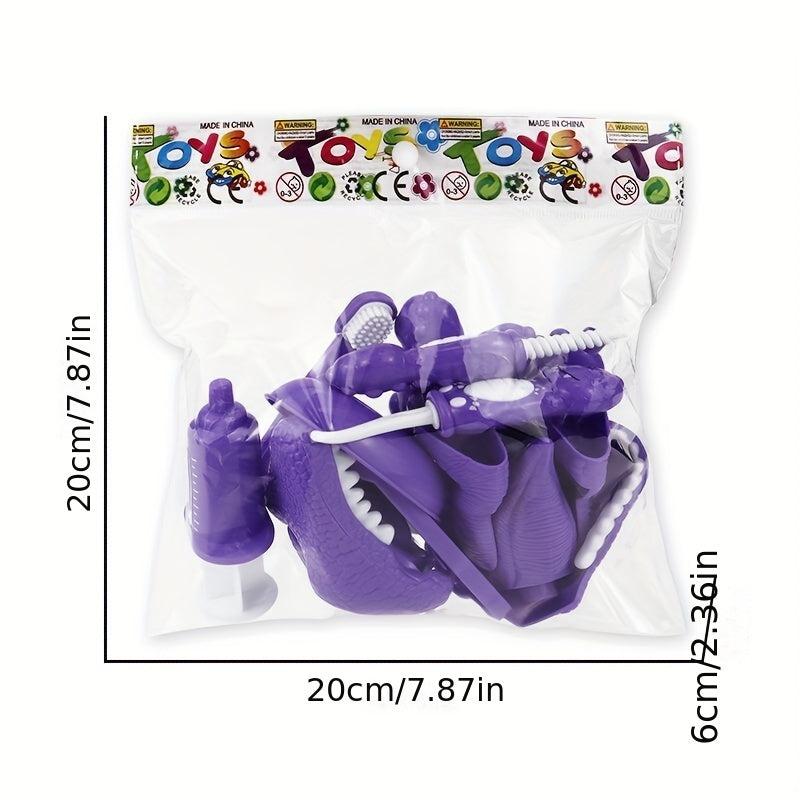 10pcs Dinosaur Brushing Teeth Toys Role Play Set