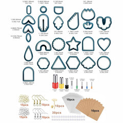 142pc Polymer Clay Earrings DIY Tool Set