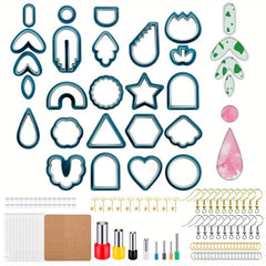 142pc Polymer Clay Earrings DIY Tool Set