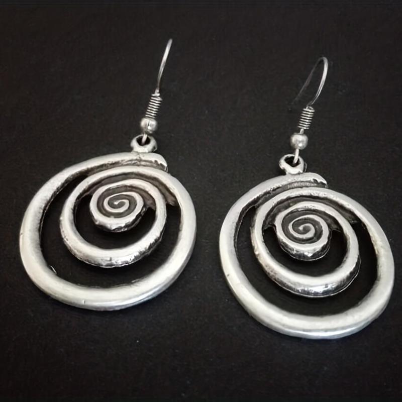 Vintage Swirl Drop Earrings for Women