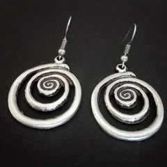 Vintage Swirl Drop Earrings for Women