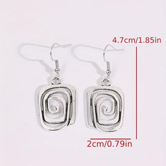 Vintage Swirl Drop Earrings for Women
