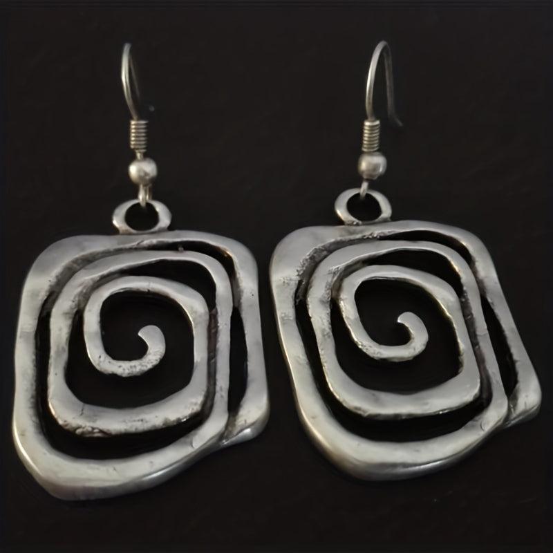 Vintage Swirl Drop Earrings for Women