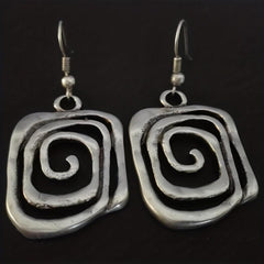 Vintage Swirl Drop Earrings for Women