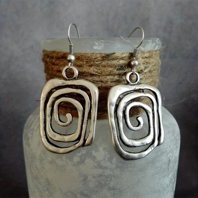Vintage Swirl Drop Earrings for Women