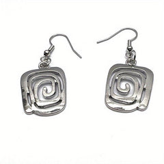Vintage Swirl Drop Earrings for Women