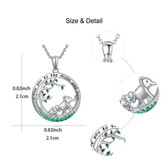 Baby Elephant Round Necklace For Women And Girls