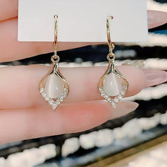 Opal Stone Earrings For Women Ear Studs Pair