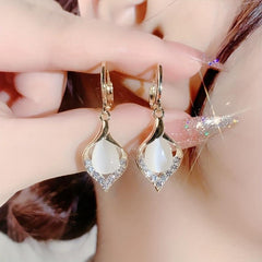 Opal Stone Earrings For Women Ear Studs Pair