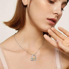Mother And Child Owl Pendant Necklace For Women Cartoon Animal Jewelry