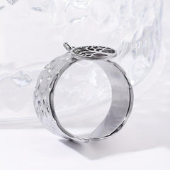 Steel Tree Of Life Open Ring Vintage Classic Romantic Ring