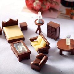Vintage Solid Wood Sofa Furniture Resin Ornaments