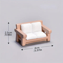 Vintage Solid Wood Sofa Furniture Resin Ornaments