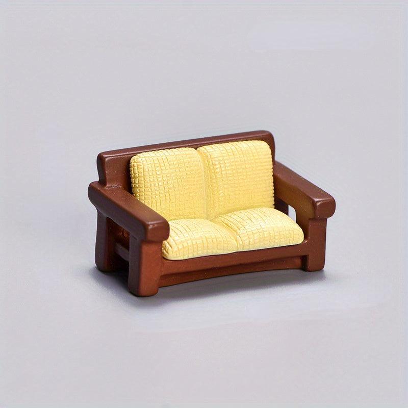 Vintage Solid Wood Sofa Furniture Resin Ornaments