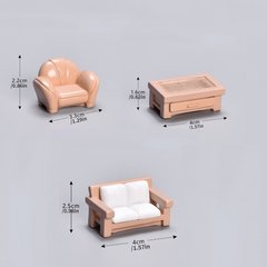 Vintage Solid Wood Sofa Furniture Resin Ornaments