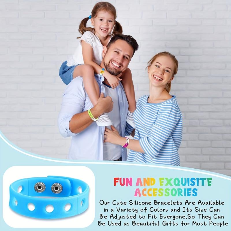 Adjustable Silicone Wristbands Ideal Birthday Gift for Kids