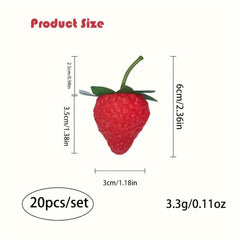 12pcs Artificial Plastic Strawberry Home Party Thanksgiving Decoration