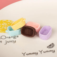 Colorful Macaron Dollhouse Bun Keychain & DIY Hair Accessories