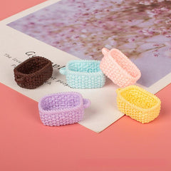 Colorful Macaron Dollhouse Bun Keychain & DIY Hair Accessories