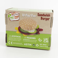 Felt Food Burger Game Set 10 Pieces
