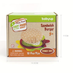 Felt Food Burger Game Set 10 Pieces