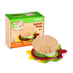 Felt Food Burger Game Set 10 Pieces