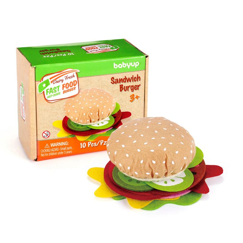 Felt Food Burger Game Set 10 Pieces