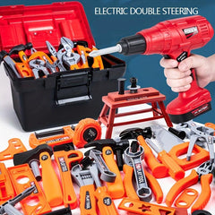 Kids Tool Set with Electronic Toy Drills Tape Measure Tools