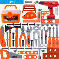 Kids Tool Set with Electronic Toy Drills Tape Measure Tools