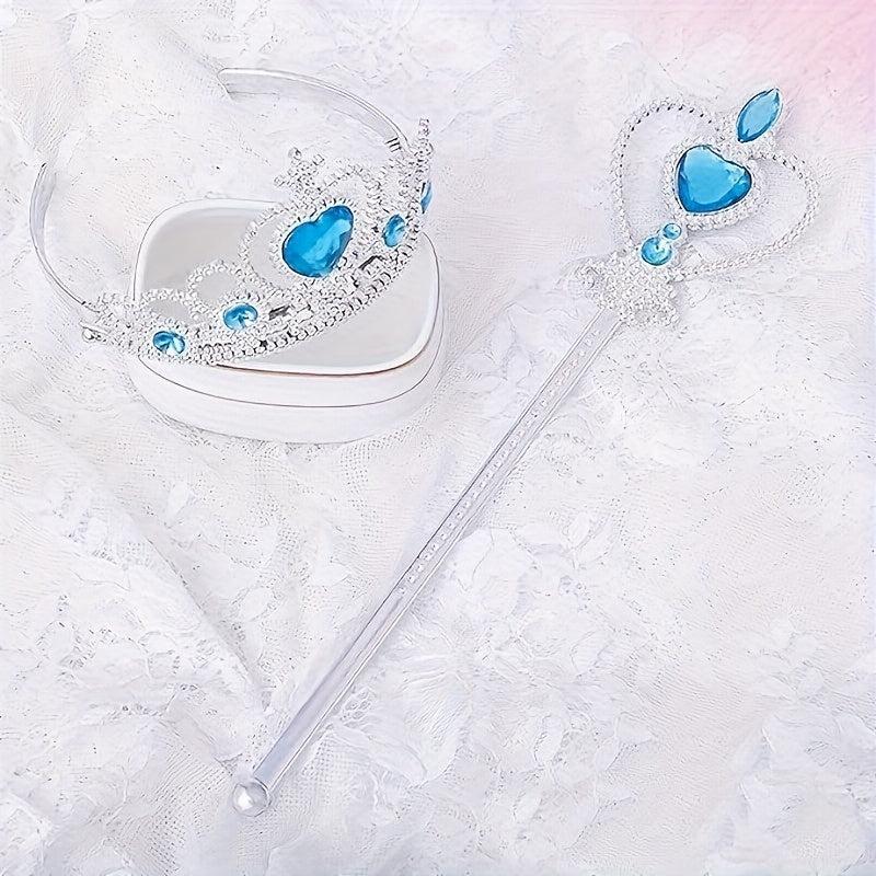 4 Fairy Wand 32 cm Girls Princess Wand Heart-Shaped Crystal Princess Wands