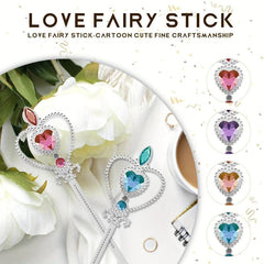 4 Fairy Wand 32 cm Girls Princess Wand Heart-Shaped Crystal Princess Wands