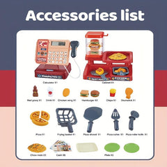 Cash Register Pretend Play Set with Scanner & Credit Card