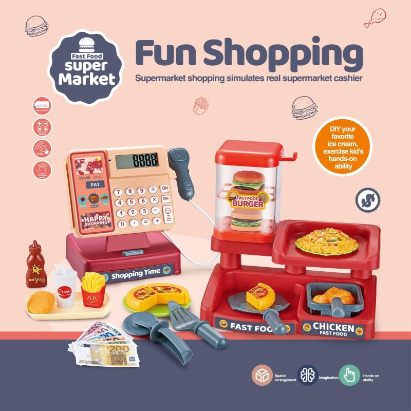 Cash Register Pretend Play Set with Scanner & Credit Card