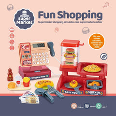 Cash Register Pretend Play Set with Scanner & Credit Card