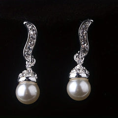 Bead Rhinestone Bridal Necklace Set Wedding Jewelry Accessories