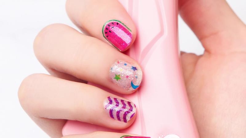Children's Nail Machine Princess Girl Makeup DIY Nail Art Stickers Set