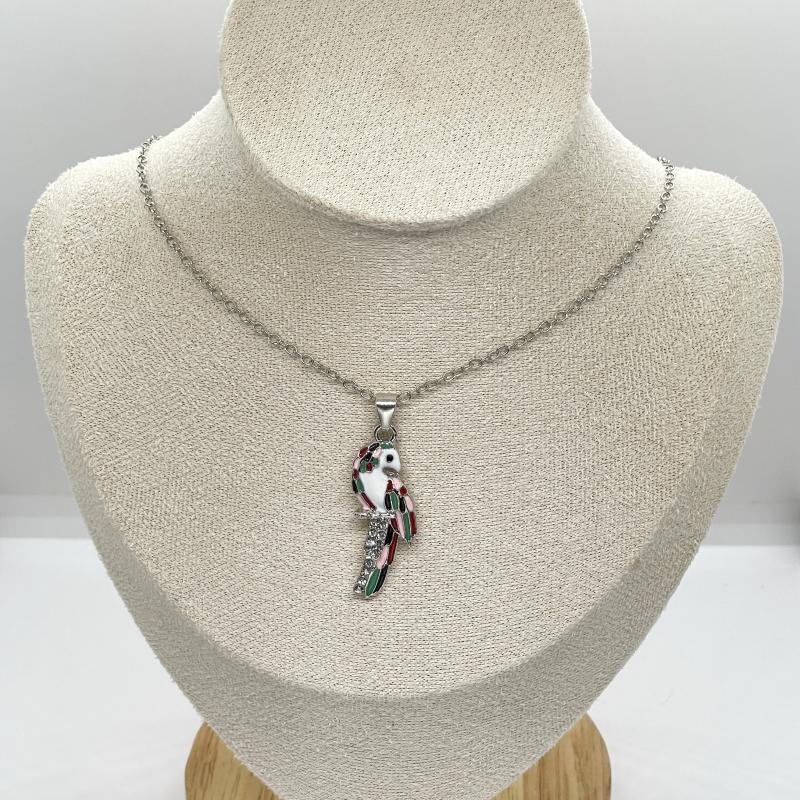 Parrot Pendant Necklace Cartoon Bird Jewelry Women's Accessories