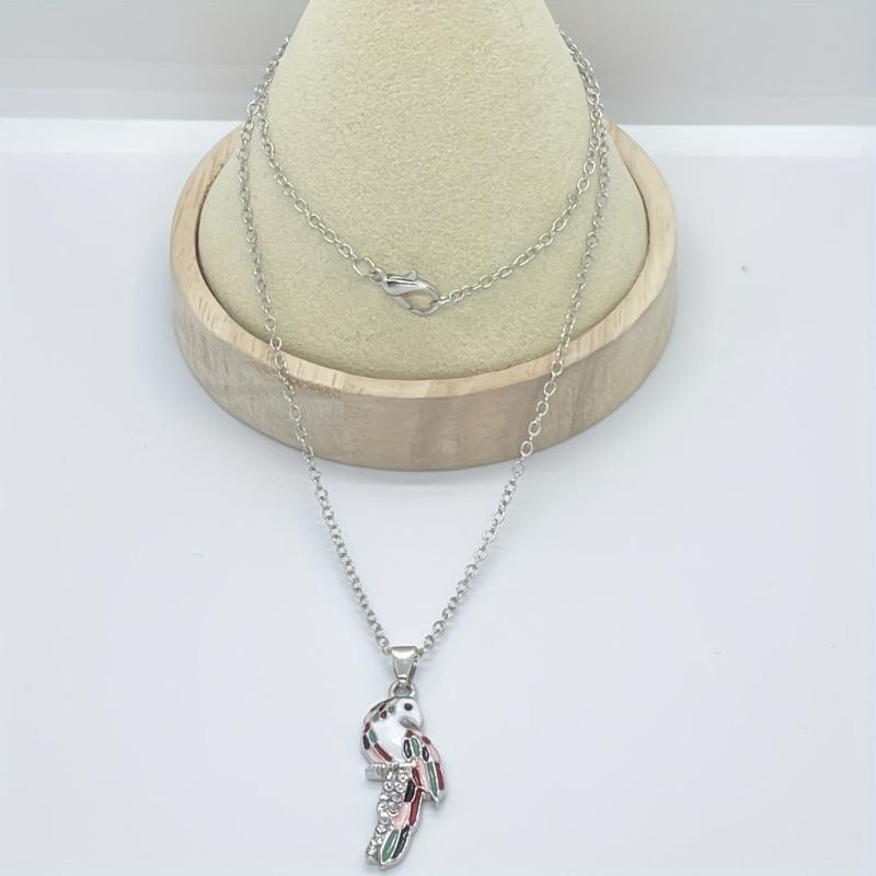 Parrot Pendant Necklace Cartoon Bird Jewelry Women's Accessories
