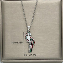 Parrot Pendant Necklace Cartoon Bird Jewelry Women's Accessories