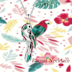 Parrot Pendant Necklace Cartoon Bird Jewelry Women's Accessories