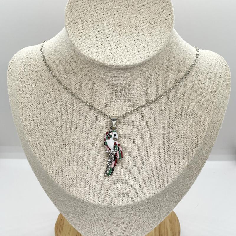 Parrot Pendant Necklace Cartoon Bird Jewelry Women's Accessories